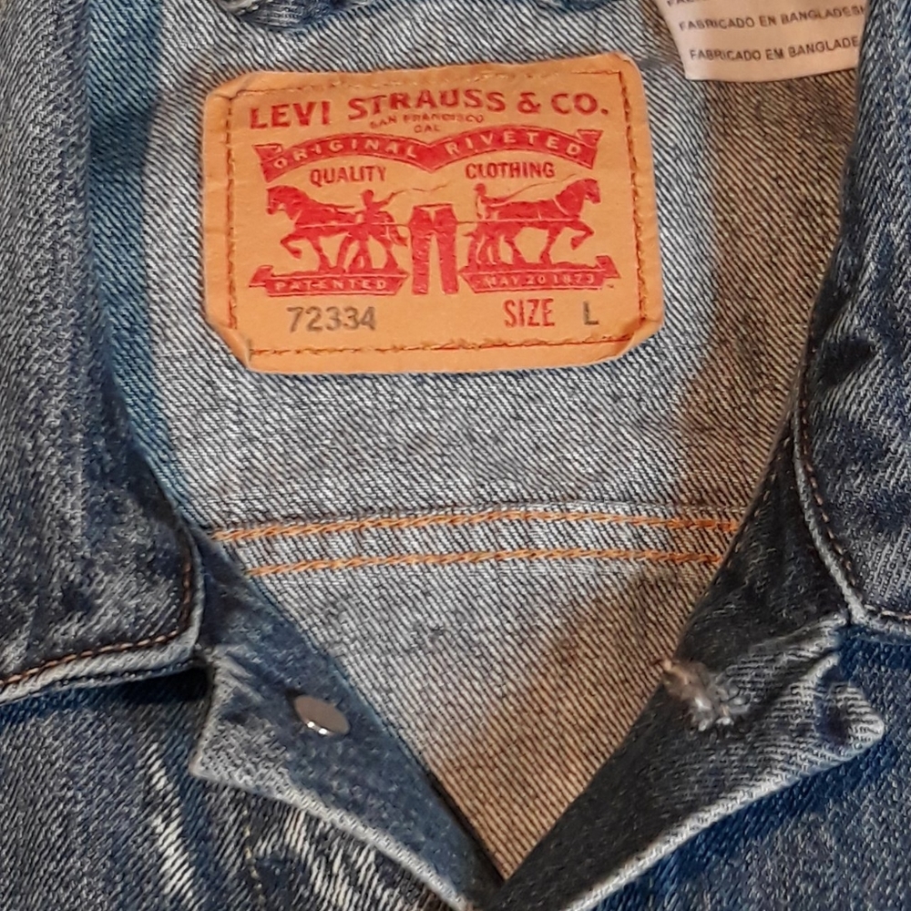 Levi Lil Uzivert Denim Trucker Size L - Picture 4 of 4
